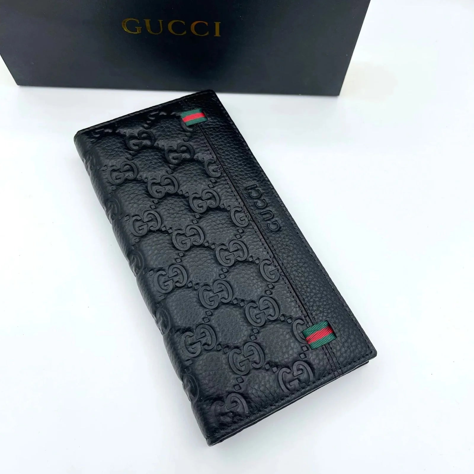 Gucci Long Wallet For Men Cow Leather Black Gucci Long Wallet For Men Cow Leather Black