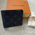 Louis Vuitton Slender Men's Black Wallet 100% Authentic Free Shipping
